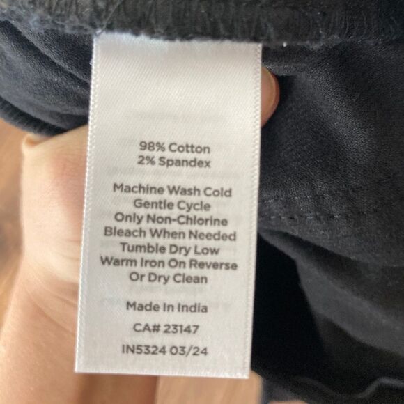 Talbots Corduroy Straight Leg Ankle Pants 10P Black Classic Preppy Fall - Picture 5 of 8